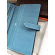 Qualità superiore replica Hermes Bearn Portafoglio in pelle blu Jean Epsom Qualità superiore replica Hermes Bearn Portafoglio in pelle blu Jean Epsom