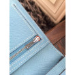 Qualità superiore replica Hermes Bearn Portafoglio in pelle blu Jean Epsom Qualità superiore replica Hermes Bearn Portafoglio in pelle blu Jean Epsom