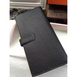 Hermes Bearn Portafoglio in pelle nera