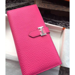 Hermes Bearn Portafoglio in pelle Rosy