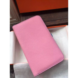 Hermes Bicolor Dogon Portafoglio in pelle rosa