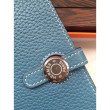 Alta gamma replica Hermes Dogon Portafoglio In Blue Jean pelle Alta gamma replica Hermes Dogon Portafoglio In Blue Jean pelle