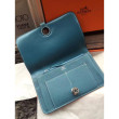 Alta gamma replica Hermes Dogon Portafoglio In Blue Jean pelle Alta gamma replica Hermes Dogon Portafoglio In Blue Jean pelle