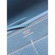 Alta gamma replica Hermes Dogon Portafoglio In Blue Jean pelle Alta gamma replica Hermes Dogon Portafoglio In Blue Jean pelle