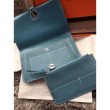 Alta gamma replica Hermes Dogon Portafoglio In Blue Jean pelle Alta gamma replica Hermes Dogon Portafoglio In Blue Jean pelle