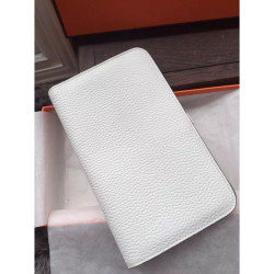 Hermes Dogon Portafoglio in pelle bianca