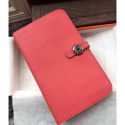 Hermes Dogon Portafoglio in pelle rosa Jaipur