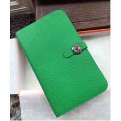 Replica perfette Hermes Dogon Portafoglio in pelle Vert