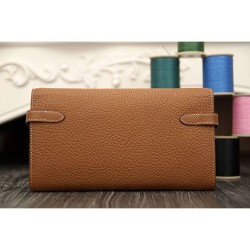 Sito Replica Hermes Kelly Longue Portafoglio in pelle marrone Clemence Imitazioni Replica perfette Hermes Kelly Longue Portafoglio in pelle marrone Clemence