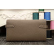 Hermes Kelly Longue Portafoglio in pelle étoupe Clemence Hermes Kelly Longue Portafoglio in pelle étoupe Clemence