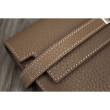 Hermes Kelly Longue Portafoglio in pelle étoupe Clemence Hermes Kelly Longue Portafoglio in pelle étoupe Clemence