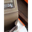 Portafoglio Hermes Bearn in pelle Etain Epsom Portafoglio Hermes Bearn in pelle Etain Epsom