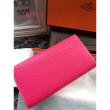Alta gamma replica Portafoglio Hermes Costanza a lungo in cuoio rosso Epsom