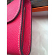 Alta gamma replica Portafoglio Hermes Costanza a lungo in cuoio rosso Epsom