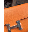 Portafoglio Hermes Costanza a lungo in pelle arancione Epsom Portafoglio Hermes Costanza a lungo in pelle arancione Epsom