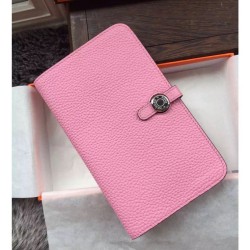 Replica perfette Pari all'originale replica di alta qualit&agrave; Portafoglio Hermes Dogon in pelle rosa