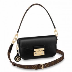 Louis Vuitton Swing Bag In Black Calfskin M20393
