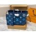 Replica Louis Vuitton Neverfull MM Bag M46514 Monogram Empreinte Blue Fake