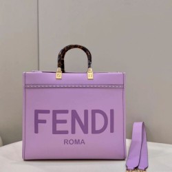 Replica Perfette Borsa tote media Fendi Sunshine viola imitazioni