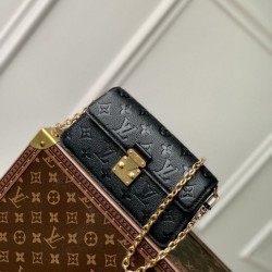 Miglior Prezzo Alta gamma replica Portafoglio LV con catena Métis M82637 Nero Replica