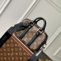Miglior Prezzo Borsa Replica 1:1 da uomo Louis Vuitton Nano Porte Documents Voyage M82770 Monogram Macassar 