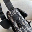 Borsa a tracolla Dior Explorer Oblique Jacquard Nera