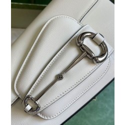 Borse Replica a tracolla Gucci Horsebit 1955 764155 Bianca