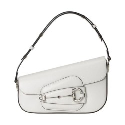 Borse Replica a tracolla Gucci Horsebit 1955 764155 Bianca