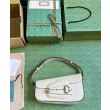 Borse Replica a tracolla Gucci Horsebit 1955 764155 Bianca