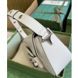 Borse Replica a tracolla Gucci Horsebit 1955 764155 Bianca