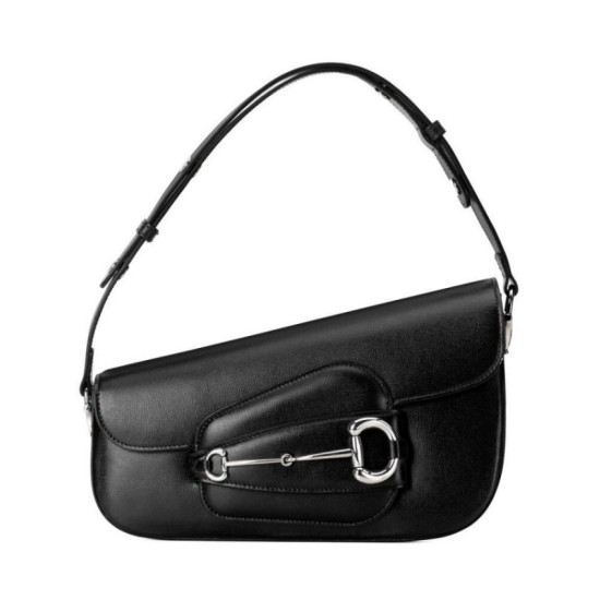 Replica Perfetta a tracolla Gucci Horsebit 1955 764155 Nera