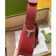 Borsa a tracolla Gucci Horsebit 1955 764155 Rossa