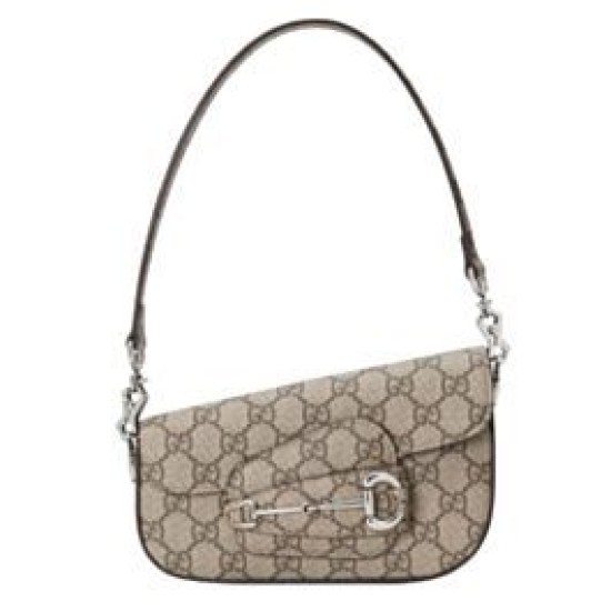 Borse Firmate Replica a tracolla mini Gucci Horsebit 1955 774209 Caffè