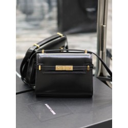 Borsa a tracolla mini YSL Saint Laurent Manhattan nera