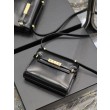 Borsa a tracolla mini YSL Saint Laurent Manhattan nera