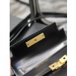 Borsa a tracolla mini YSL Saint Laurent Manhattan nera