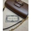Borsa a tracolla piccola Gucci Horsebit 1955 735178 Caffè