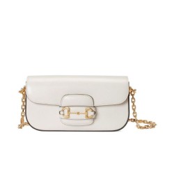 Borse Replica a tracolla piccola Gucci Horsebit 1955 735178 Crema