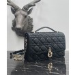 Borsa con manico superiore Christian Dior Miss Dior nera