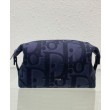 Replica Perfetta da toilette Christian Dior Nero Maxi Dior Oblique jacquard Ottone con finitura rutenio Firma Dior