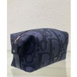 Replica Perfetta da toilette Christian Dior Nero Maxi Dior Oblique jacquard Ottone con finitura rutenio Firma Dior