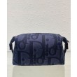 Replica Perfetta da toilette Christian Dior Nero Maxi Dior Oblique jacquard Ottone con finitura rutenio Firma Dior