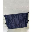 Replica Perfetta da toilette Christian Dior Nero Maxi Dior Oblique jacquard Ottone con finitura rutenio Firma Dior