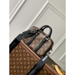 Borsa Replica 1:1 da uomo LV Nano Porte Documents Voyage M82770 Monogram Macassar