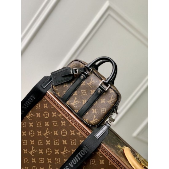 Borsa Replica 1:1 da uomo LV Nano Porte Documents Voyage M82770 Monogram Macassar