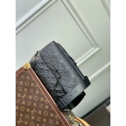 Borsa da uomo LV Steamer Messenger M23742 Monogram Taurillon Nero