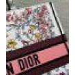Borse Replica Dior Large Book Tote Bag Multicolor Florilegio Ricamo Bianco