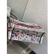 Borse Replica Dior Large Book Tote Bag Multicolor Florilegio Ricamo Bianco