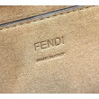 Borsa Fendi Sunshine Small Shopper Tote FF in tessuto jacquard Marrone
