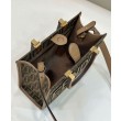 Borsa Fendi Sunshine Small Shopper Tote FF in tessuto jacquard Marrone